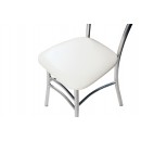 Стул ВВР Трио белый/хром, экокожа